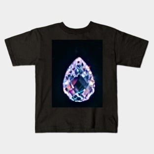 Shine Amethyst tear drop Kids T-Shirt